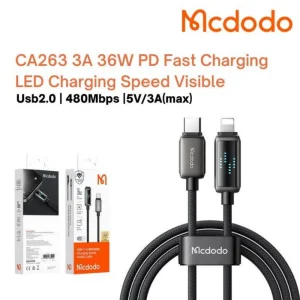 کابل تبدیل USB-C به لایتنینگ مک دودو مدل CA-263 36W طول 1.2 متر
