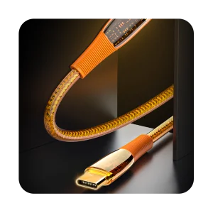 کابل تبدیل USB-C به USB-C رسی مدل RTC-P19CC طول 1.5 متر (Recci Data Cable Amber USB-C PD 20W 150cm RTC-P19CC)