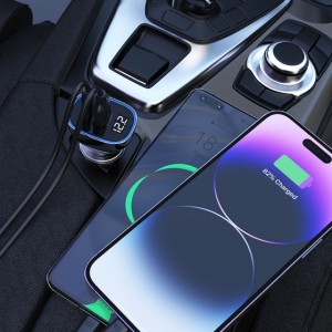 شارژر فندکی 65 وات  RCC-N21 رسی (Recci RCC-N21 Journey Transparent Design Car Charger)