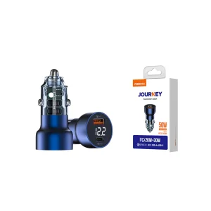 شارژر فندکی 50 وات RCC-N20 رسی (Recci RCC-N20 Journey Car Fast Charger)