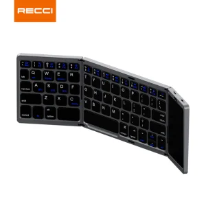 کیبورد بلوتوثی لمسی تاشو RCS-K01 رسی (Recci RCS-K01 Triple Folding Touch Bluetooth Keyboard)