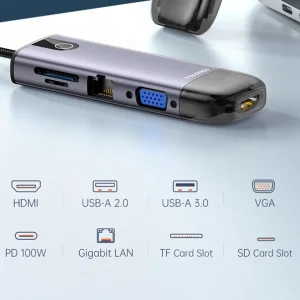 هاب 10 پورت USB-C مک دودو مدل HU-742