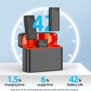 میکروفون یقه‌ای وایرلس کیس دار مدل MW-16