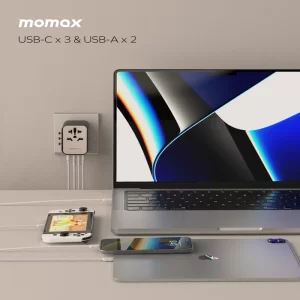 شارژر مسافرتی 5 پورت سی و پنج وات 1-World | 5-Ports Travel Charger (35W) مومکس (momax)
