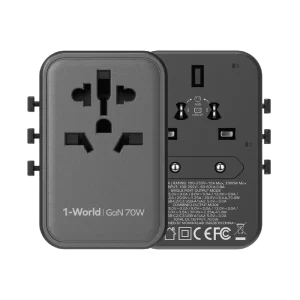 شارژر مسافرتی 5 پورت 1-World | Universal 5-Ports Travel Charger (GaN 70W) مومکس (momax)