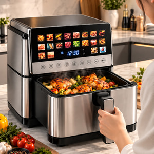 سرخ کن بدون روغن دو المنت فکر مدل FK-1202 ظرفیت 12 لیتر