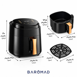 سرخ‌کن بدون روغن سیلور کراست مدل SC-1080 ظرفیت ۱۰ لیتر