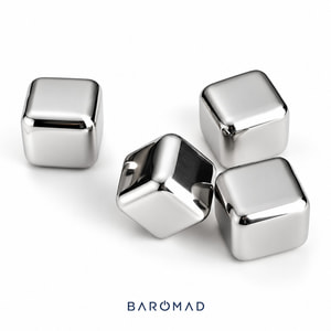 	یخ استیل مکعبی قابل استفاده مجدد مدل Stainless Steel Ice Cube
