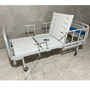 تخت تاشو قابل حمل یک شکن برقی با حفاظ نرده‌ای