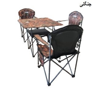 میز و صندلی تاشو سفری توریست مدل چریکی مجموعه 3 عددی