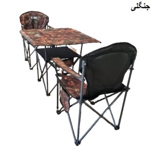 میز و صندلی تاشو سفری توریست مدل چریکی مجموعه 3 عددی