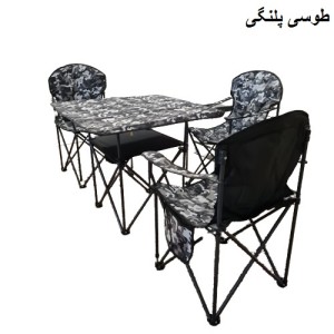 میز و صندلی تاشو سفری توریست مدل چریکی مجموعه 3 عددی