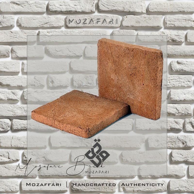 آجر (پلاک) رستیک سنتی شاموتی کف فرش (تک کد) 3*20*20