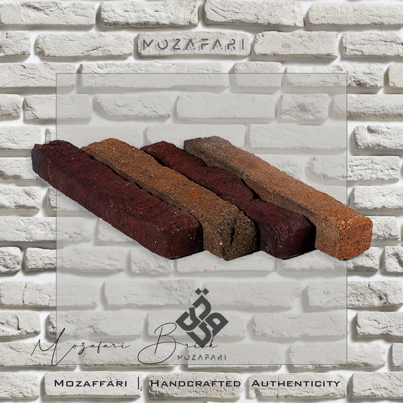 آجر (پلاک) رستیک صخره ای انگلیسی شاموتی رندوم 2*4*25