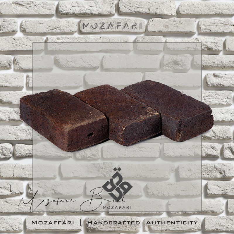 آجر (پلاک) رستیک انگلیسی مشکی تک کد(فزاقی نسوز) 5*10*20