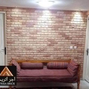 آجر نما روستیک داخلی با ظاهر طبیعی و گرم