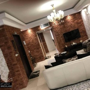 آجر نما روستیک داخلی با ظاهر طبیعی و گرم