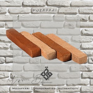 آجر (پلاک) رستیک کرکره ای سنتی شاموتی رندوم 3*4*25