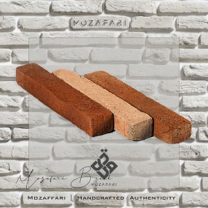 آجر (پلاک) رستیک کرکره ای سنتی شاموتی رندوم 3*4*25
