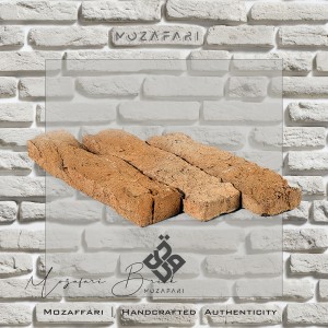 آجر (پلاک) رستیک صخره ای شاموتی (تک کد) رندوم 2/5*21*5