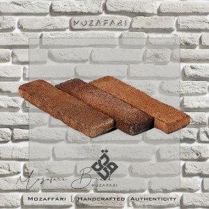 آجر (پلاک) رستیک انگلیسی قهوه ای رندوم 2/5*6*24