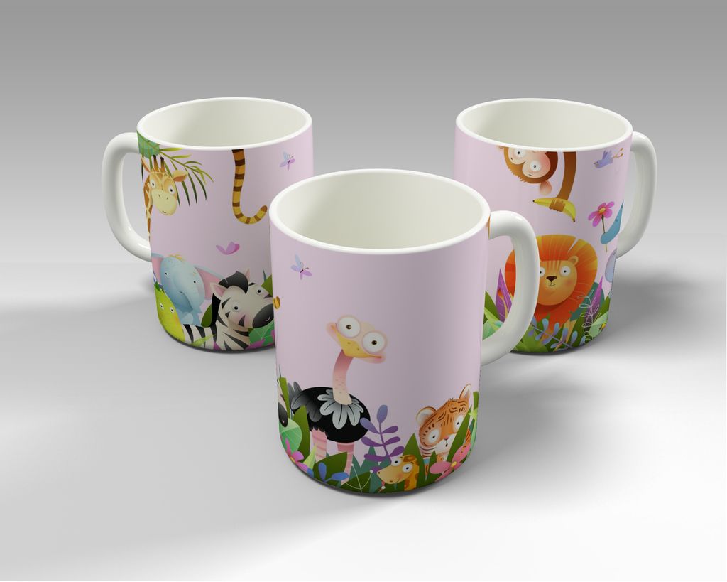 فایل RAR طرح آماده چاپ روی ماگ - طرح باغ وحش