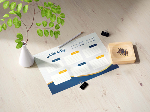 سفارش طراحی برنامه هفتگی مدرسه ۱۰ - فایل PDF