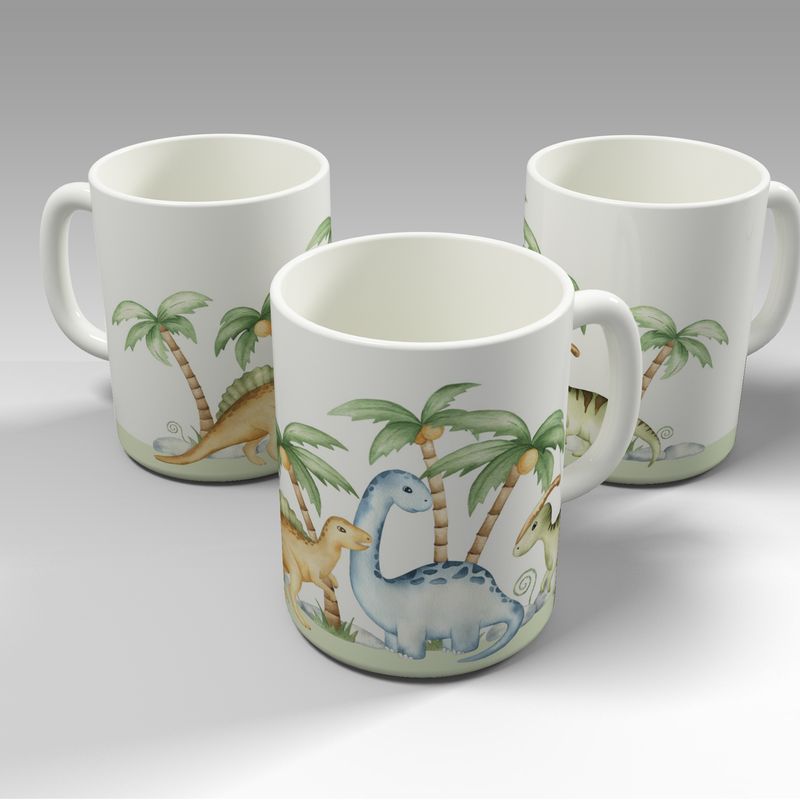فایل RAR طرح آماده چاپ روی ماگ - طرح دایناسورها