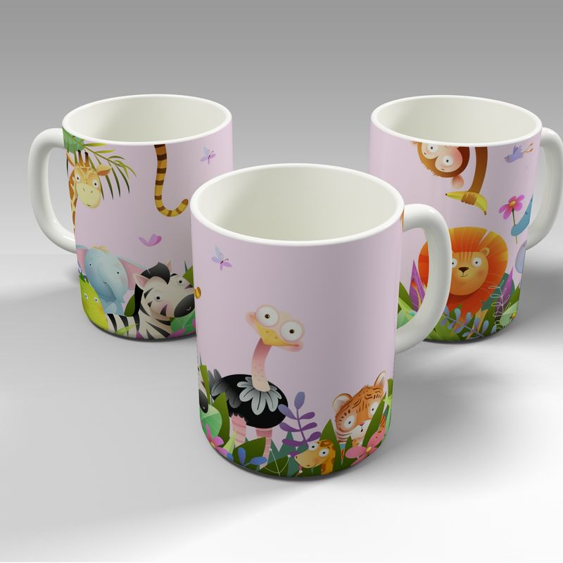 فایل RAR طرح آماده چاپ روی ماگ - طرح باغ وحش
