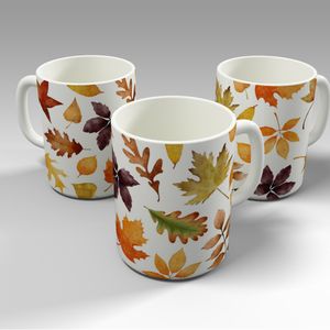 فایل RAR طرح آماده چاپ روی ماگ - طرح برگ پاییزی