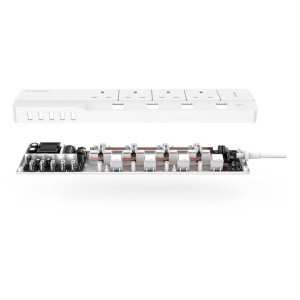 چندراهی برق و شارژر ۵ پورت اوریکو مدل OSJ-4A5U-WH با توان ۴۰۰۰ وات