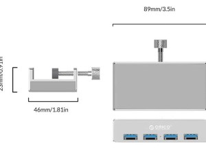هاب USB 3.0 چهار پورت | MH4PU-BK-BP