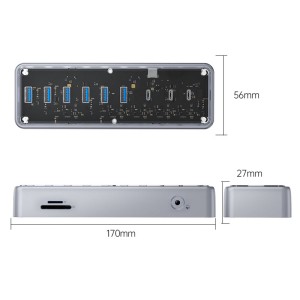 داک استیشن ۱۴ پورت USB-C اوریکو | مدل OMQ-14P