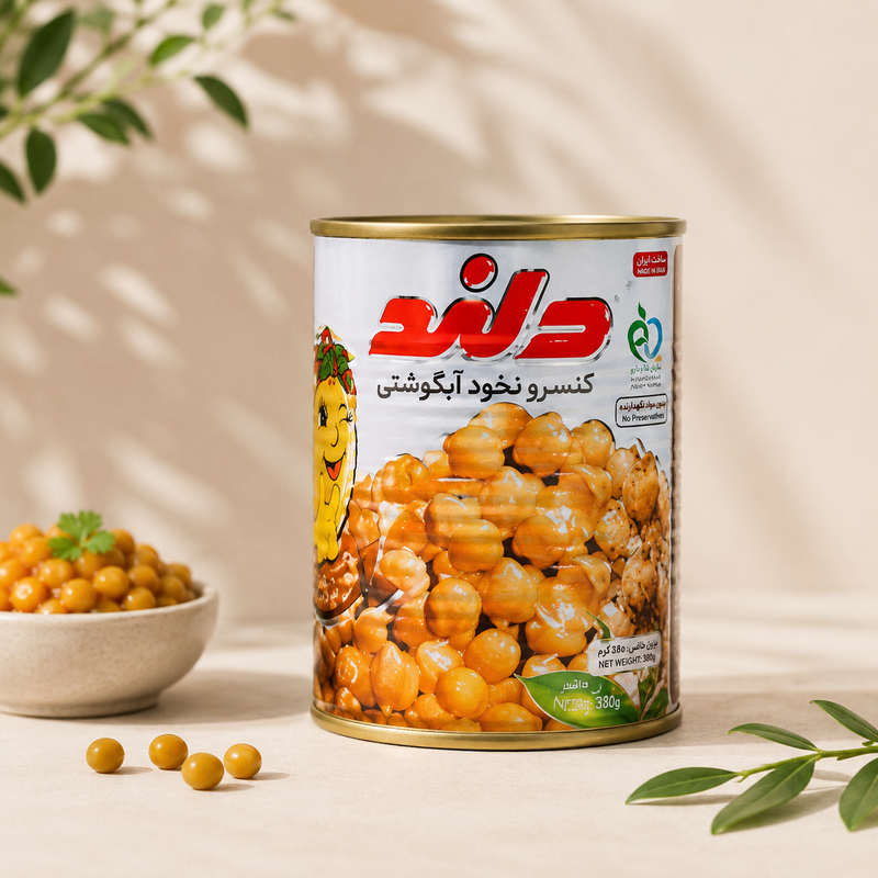 کنسرو نخود آبگوشتی دلند - 380 گرم