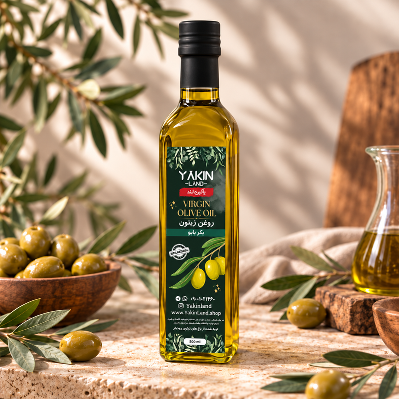 روغن زیتون بکر با بو یاکین لند - 500 میلی لیتر