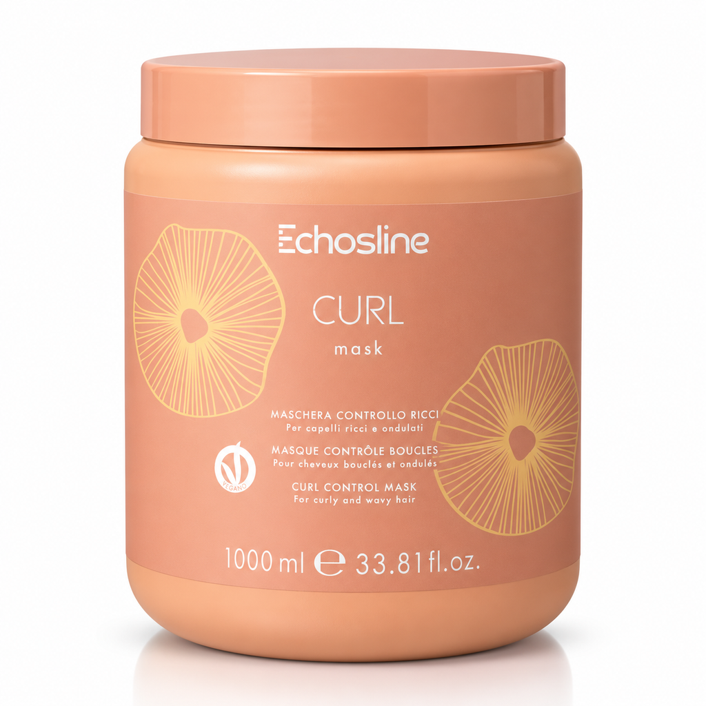 ماسک آبرسان و ضد وز موهای فر اکوس لاین مدل Curl حجم 1000 میلیلیتر