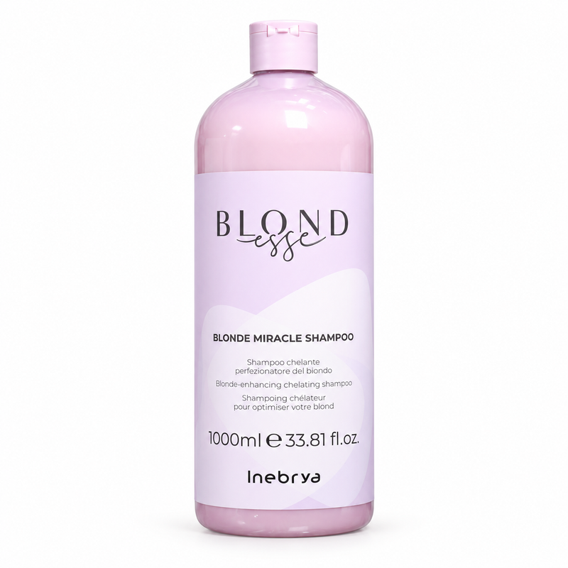 شامپو کلاته موهای بلوند اینبریا مدل Blondesse Blonde Miracle حجم 1000 میلی‌لیتر