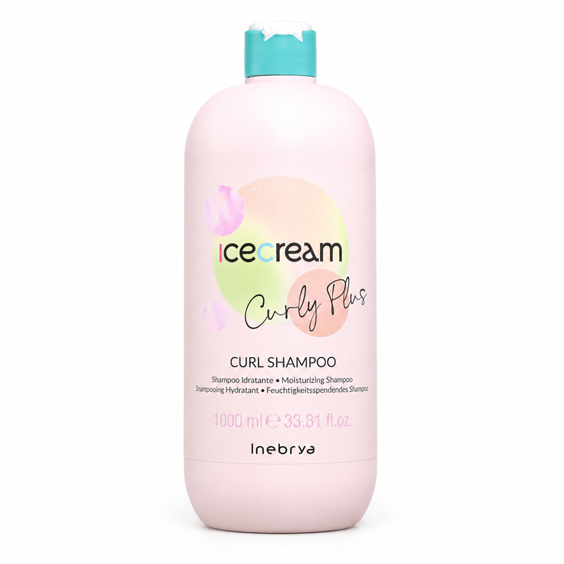 شامپو موهای فر اینبریا مدل Ice Cream Curly Plus Curl حجم 1000 میلی‌لیتر