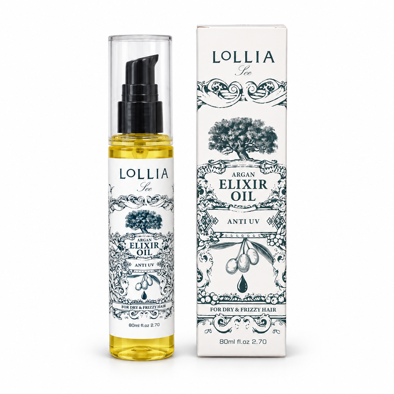 روغن آرگان مو لولیا لی مدل Argan Elixir Oil Anti UV حجم 80 میلی‌لیتر