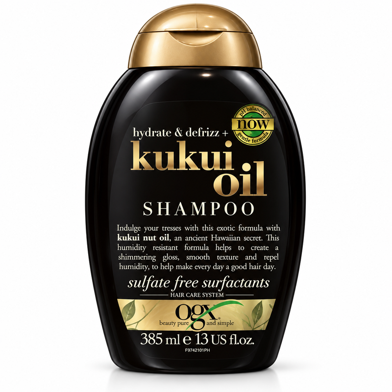 شامپو آبرسان و ضد وز او جی ایکس OGX Kukui Oil حجم 385 میلی‌لیتر