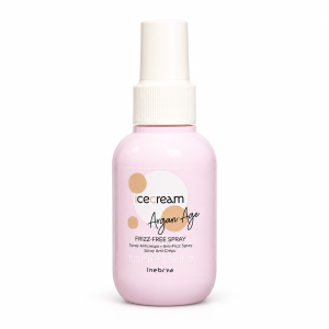 اسپری ضد وز و نرم‌کننده اینبریا مدل Ice Cream Argan Age Frizz-Free حجم 100 میلی‌لیتر