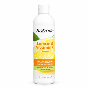 شامپو لیمو و ویتامین C باباریا Babaria Lemon & Vitamin C Shampoo حجم ۳۸۰ میلی‌لیتر