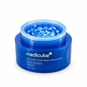 کرم کپسولی آبرسان هیالورونیک اسید مدی‌کیوب Hyaluronic Moisturizing Capsule Cream حجم 55 گرم