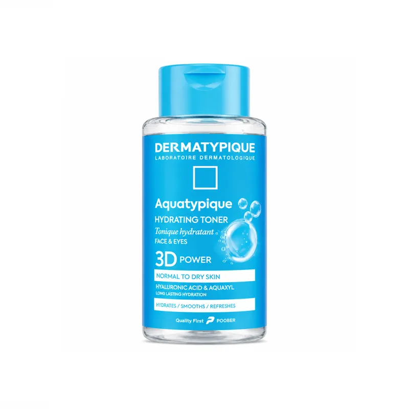 تونر آبرسان درماتیپیک Aquatypique حاوی هیالورونیک اسید و Aquaxyl مناسب پوست نرمال تا خشک