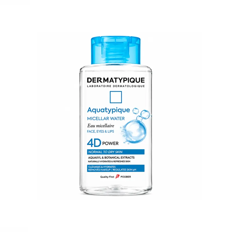 میسلار واتر آبرسان درماتیپیک Aquatypique حاوی Aquaxyl و عصاره‌های گیاهی مناسب پوست نرمال تا خشک
