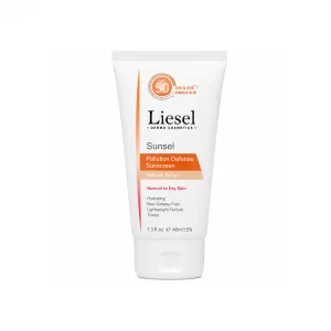 کرم ضد آفتاب لایسل SPF50 رنگ بژ طبیعی  مناسب پوست نرمال و خشک