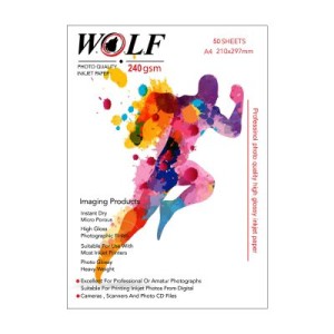 کاغذ ولف فتو گلاسه 240 گرم سایز A4