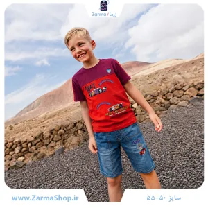ست تیشرت و شلوارک  پسرانه طرح بازی