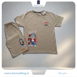 ست تیشرت و شلوار پسرانه طرح لبوبو456