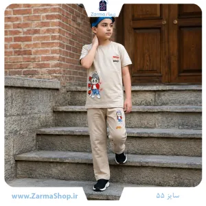 ست تیشرت و شلوار پسرانه طرح تام و جری
